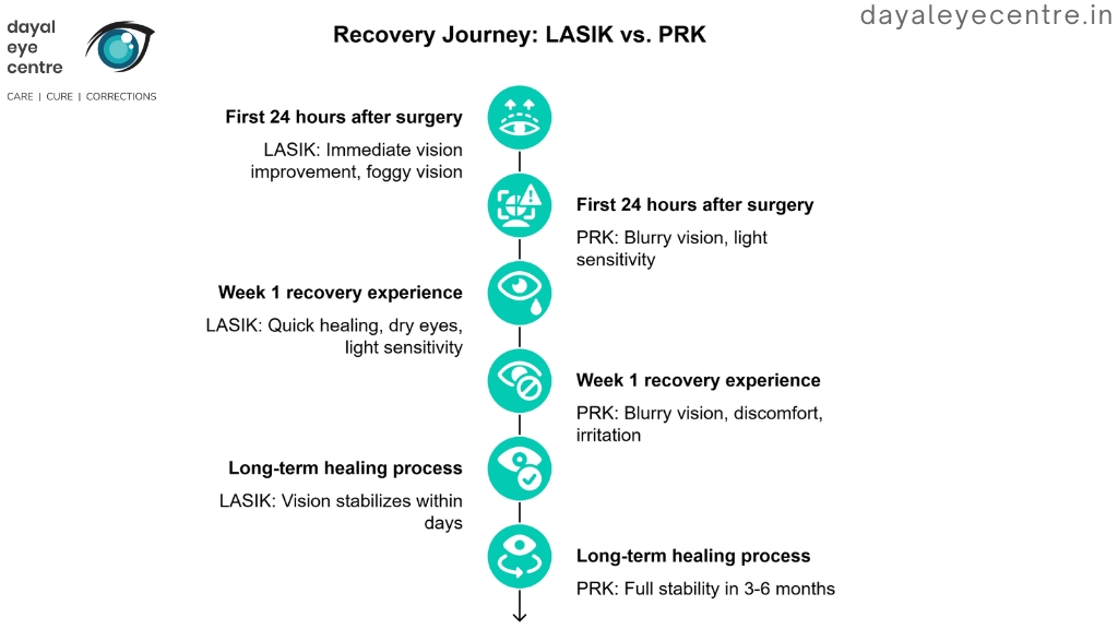 Recovery journey Lasik vs PRK