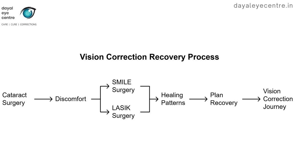 Vision correction recovery process