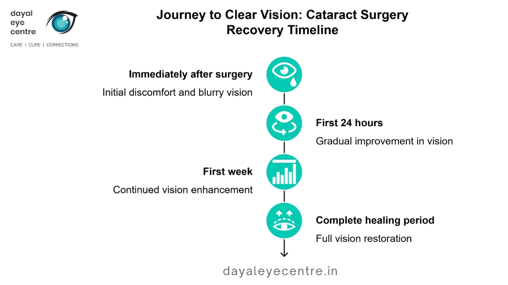 Journey to clear vision: cataract surgery recovery timeline