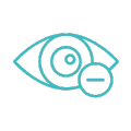 Eye icon with minus sign representing reduced vision
