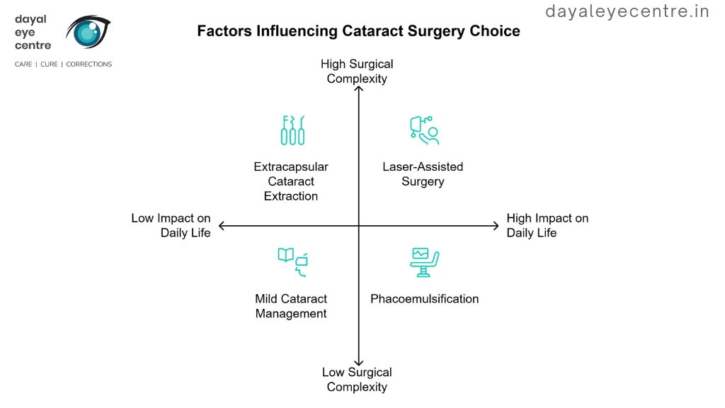 Factors influencing cataract surgery choice