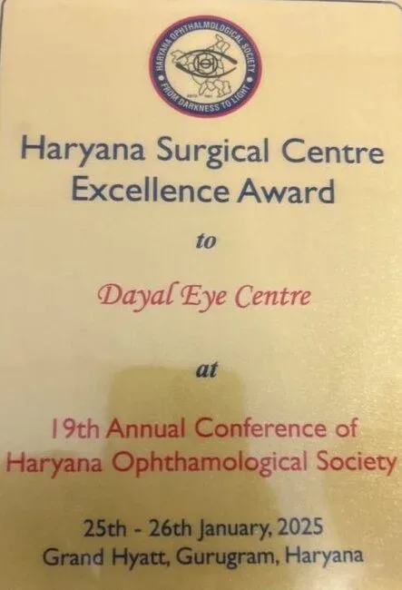 Haryana Surgical Centre Excellence Award, 2025