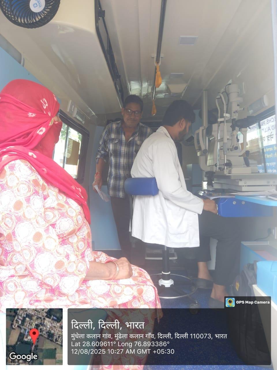 Free eye-care camp run by Dayal Eye Centre in rural Gurgaon