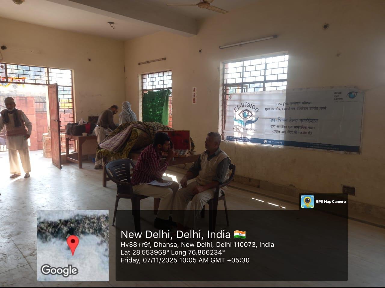 Our team at a social outreach camp
