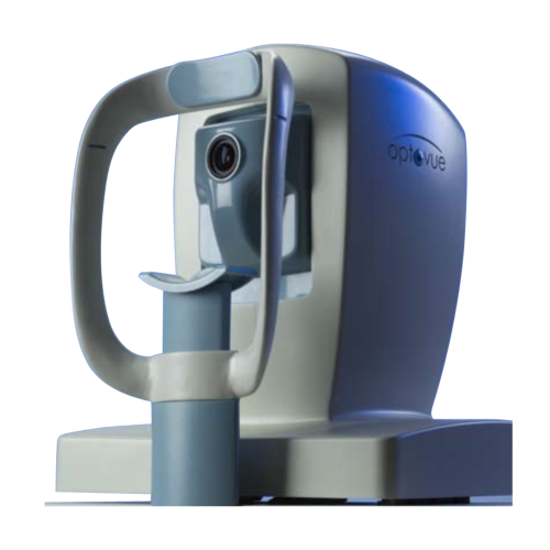 “Retinal and Corneal Imaging Made Precise with RTVue” “Ophthalmologist using RTVue FD-OCT for detailed retinal imaging.”